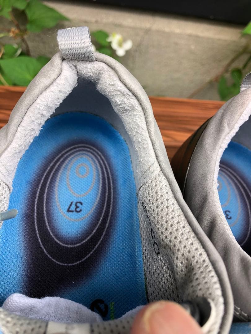 344番 ECCOゴルフシューズbiom グレー37 23.5cmソフトスパイク