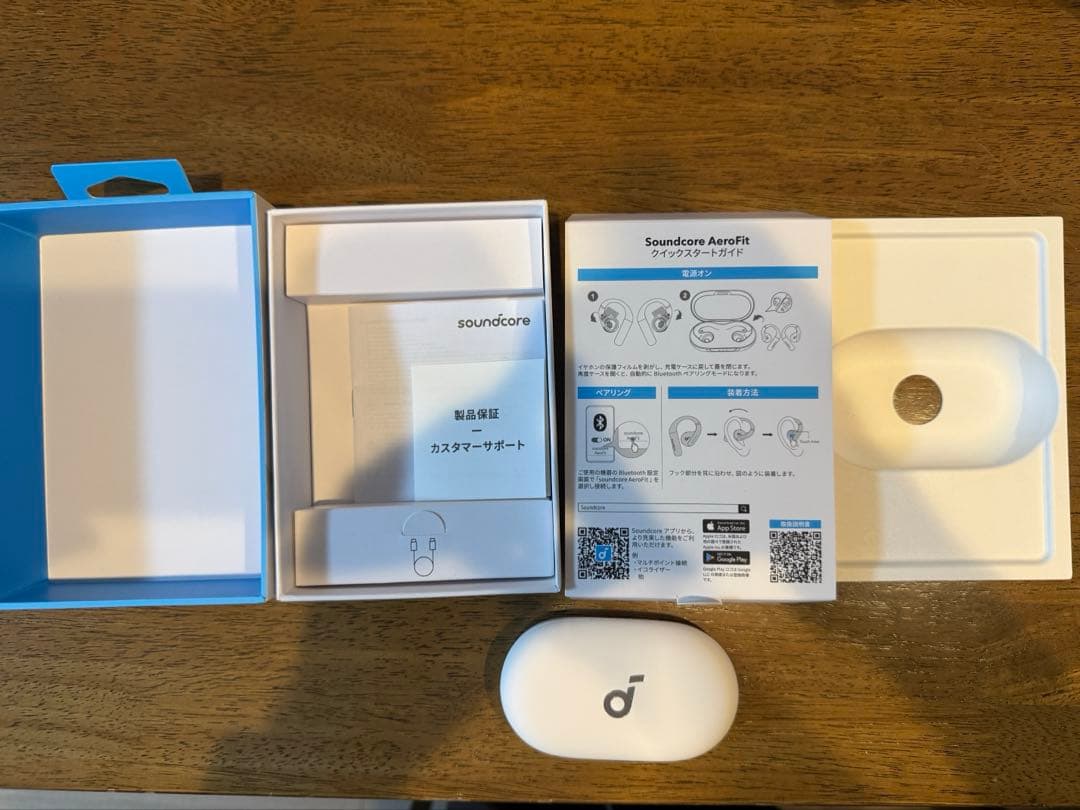 soundcore AeroFit ワイヤレスイヤホン（ホワイト）