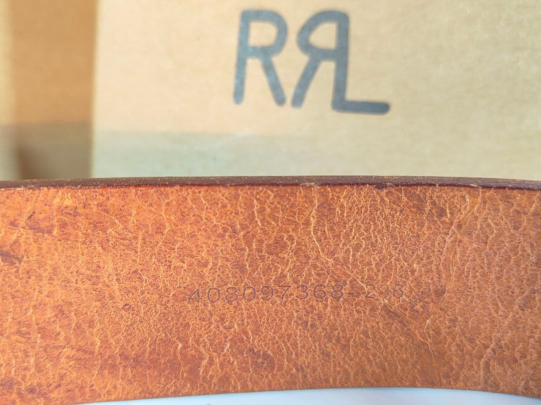 【極美品】ラルフローレン　正規品　高級ゴールドリングベルト　厚本革ドレスベルト