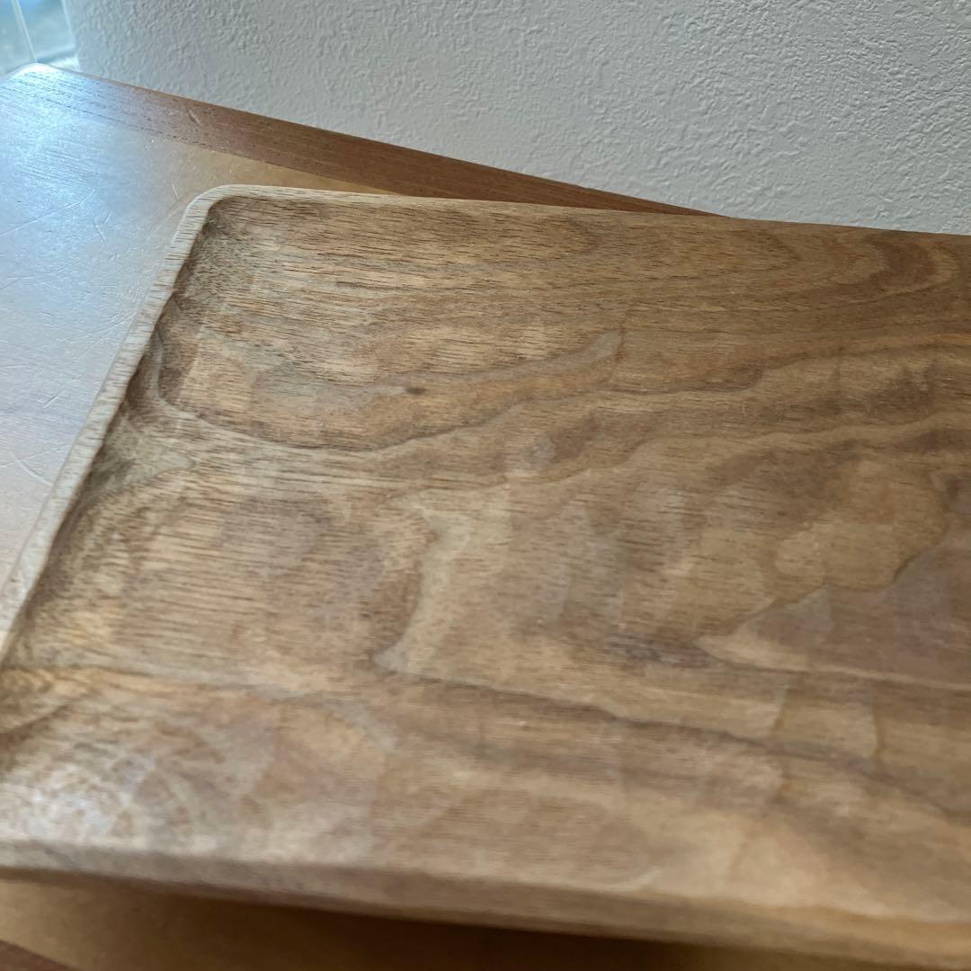 三谷龍二　角皿　トレイ　お盆　オイルフィニッシュ　松本　くるみの木
