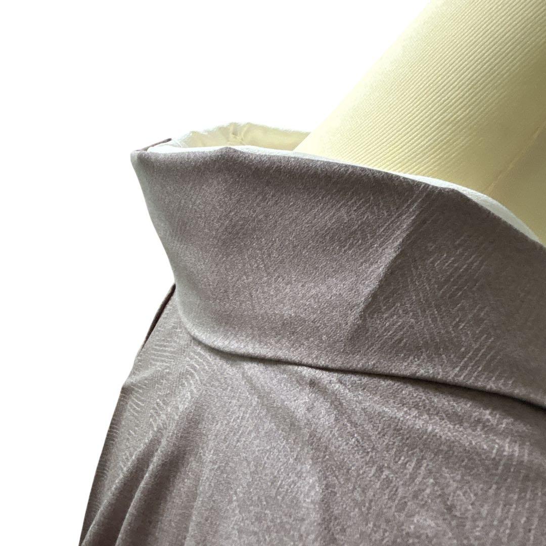 A167愛華 着物 訪問着　袷　刺繍　茶色　暈し　正絹　美品フォーマル