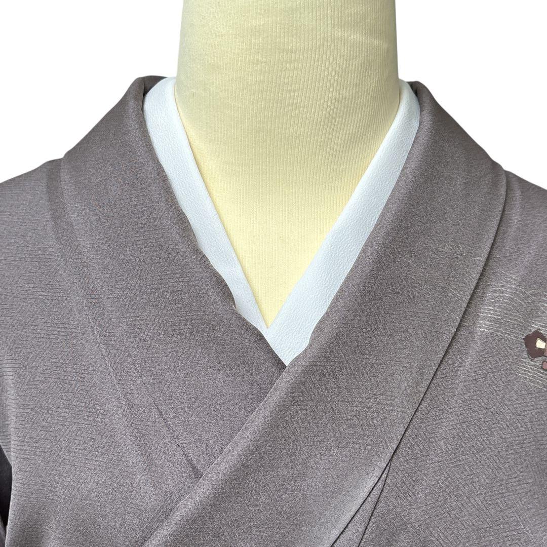 A167愛華 着物 訪問着　袷　刺繍　茶色　暈し　正絹　美品フォーマル