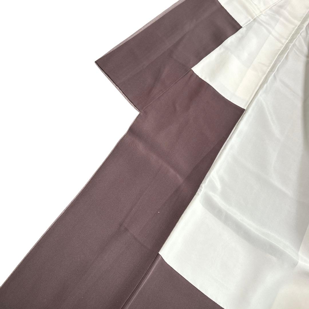 A167愛華 着物 訪問着　袷　刺繍　茶色　暈し　正絹　美品フォーマル