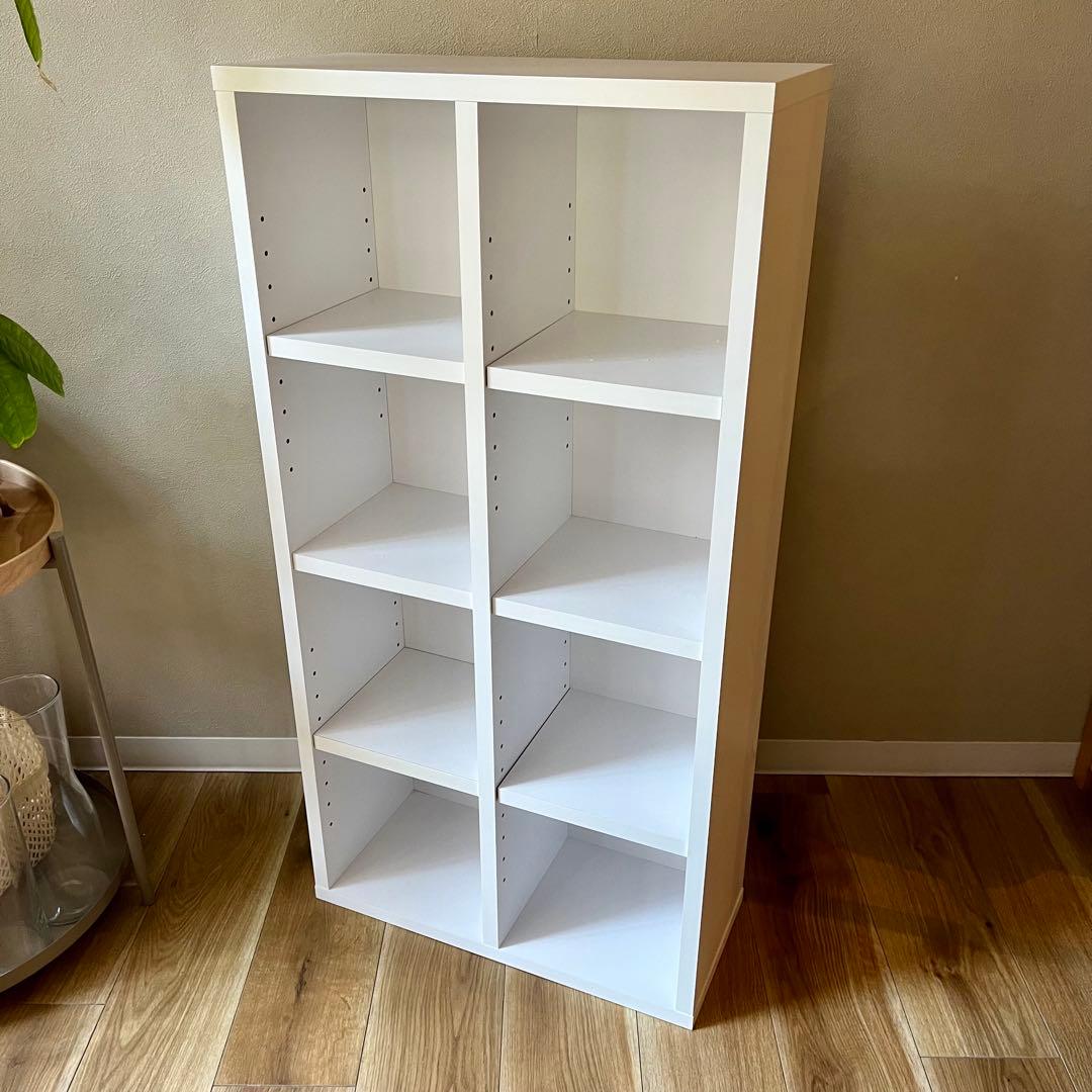 arne［アーネ］薄型シェルフ　本棚　ラック　完成品　ホワイト