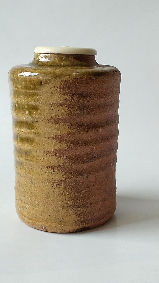 信楽焼 茶入 今井桂秋 作 仕覆 雪月花七宝緞子 茶道具 共箱 新品 未使用品