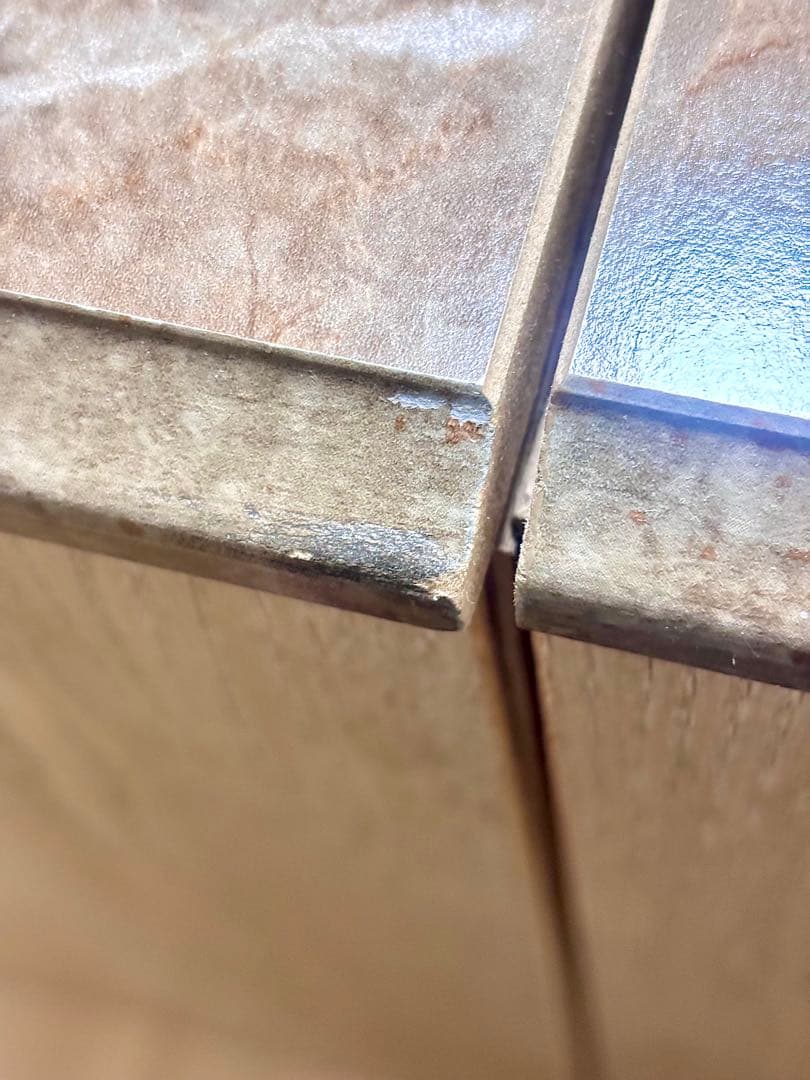 アンティークホワイト チェスト　3段ダブル　６段　木製　ⅲ