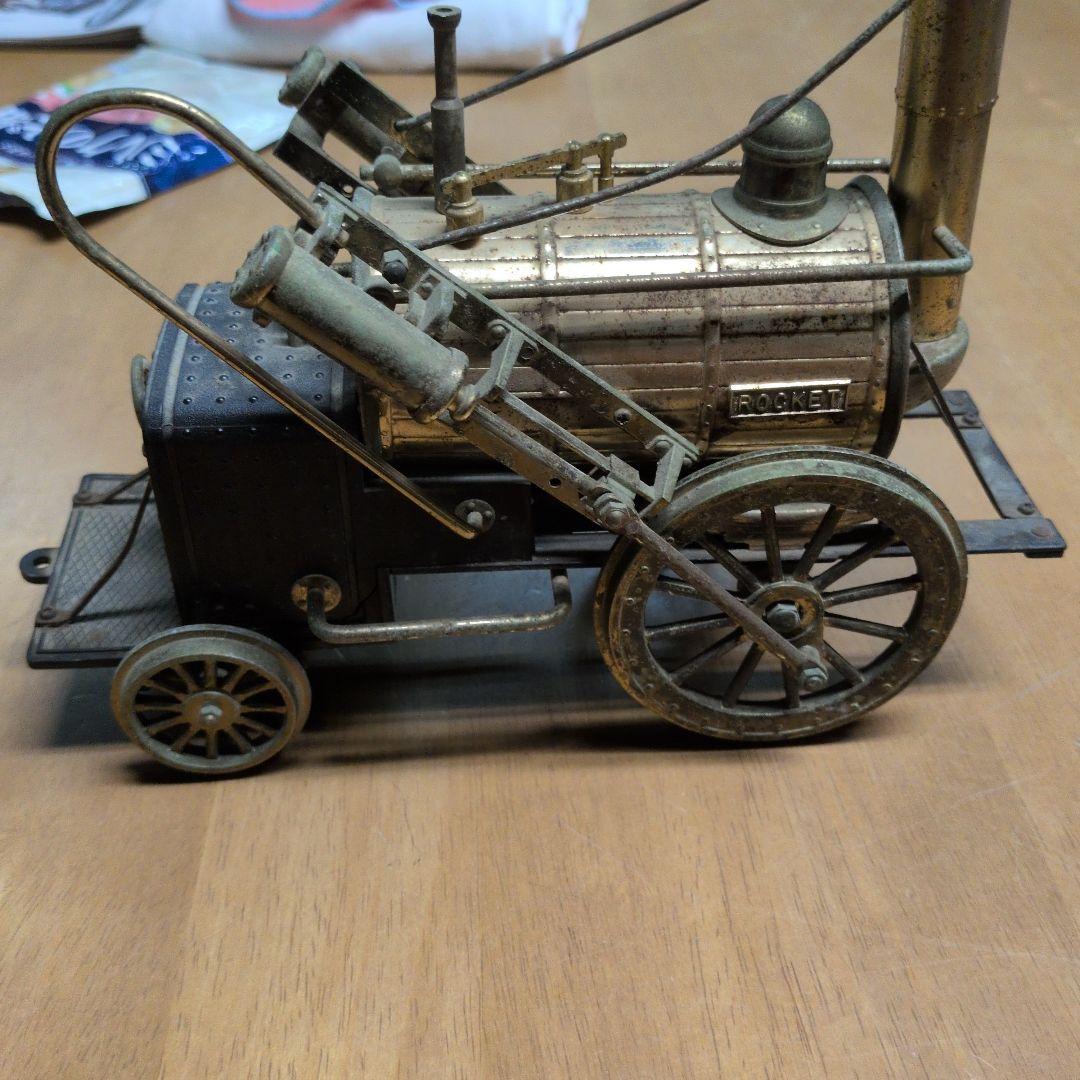 ロケット 蒸気機関車モデル 約30cm