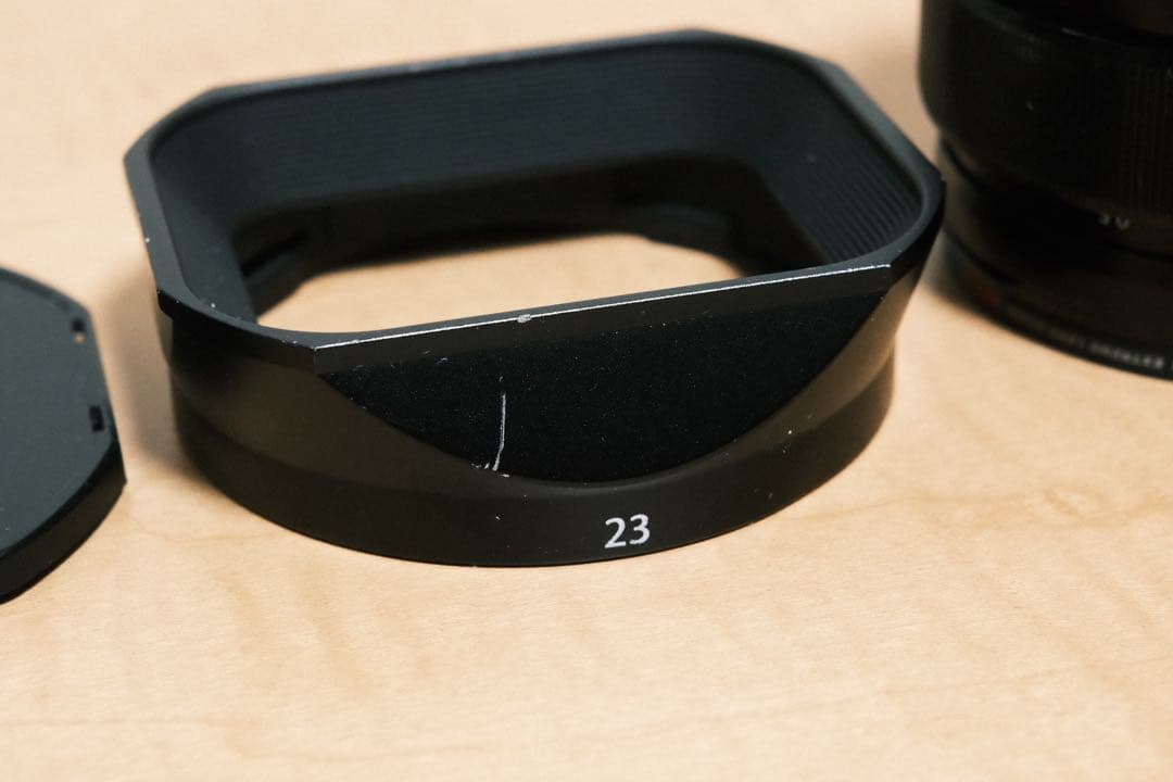 【動作品】FUJIFILM XF23mm F1.4 R 角形フード フィルター付