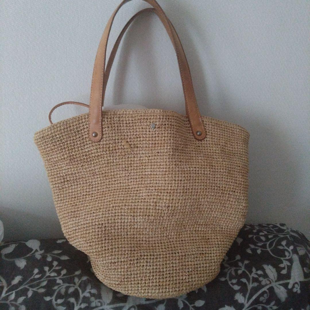 ヘレンカミンスキー　ストロー トートバッグ ベージュ