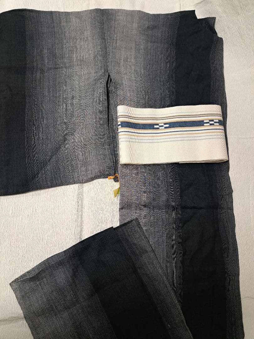 麻100% 浴衣 165/73 単衣 苧麻 からむし 上布 トールサイズ