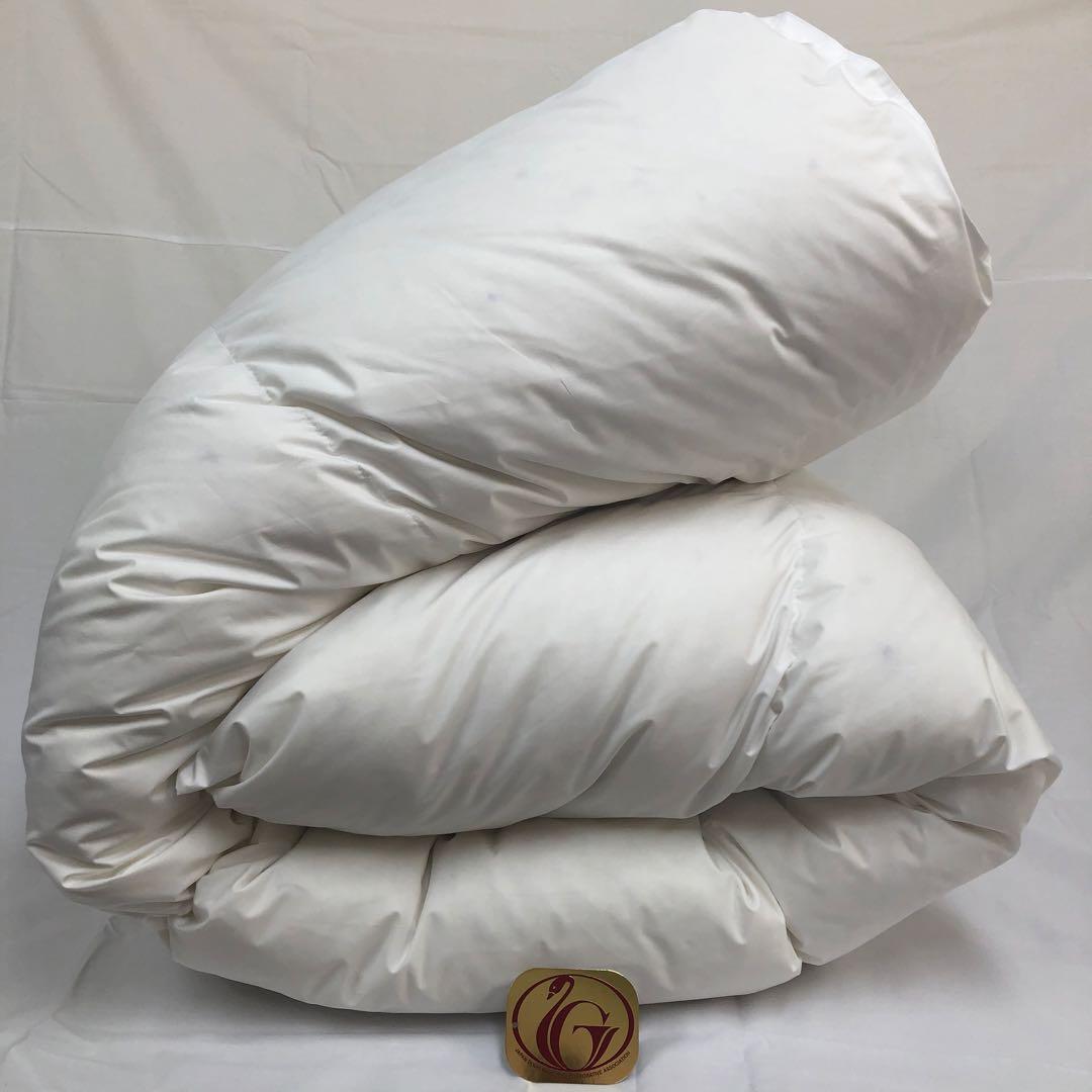 羽毛布団 シングル超ロング ニューゴールド 白色　日本製 150×230cm