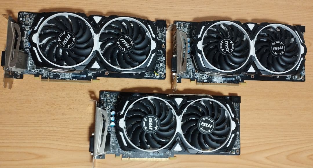 MSI RX580 8GB miner ジャンク 3枚セット 整備済