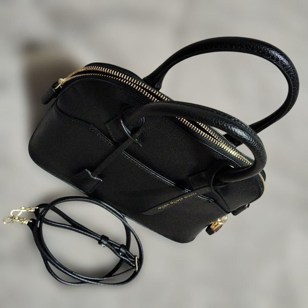【美品】mica della valle　バッグ　ブラック