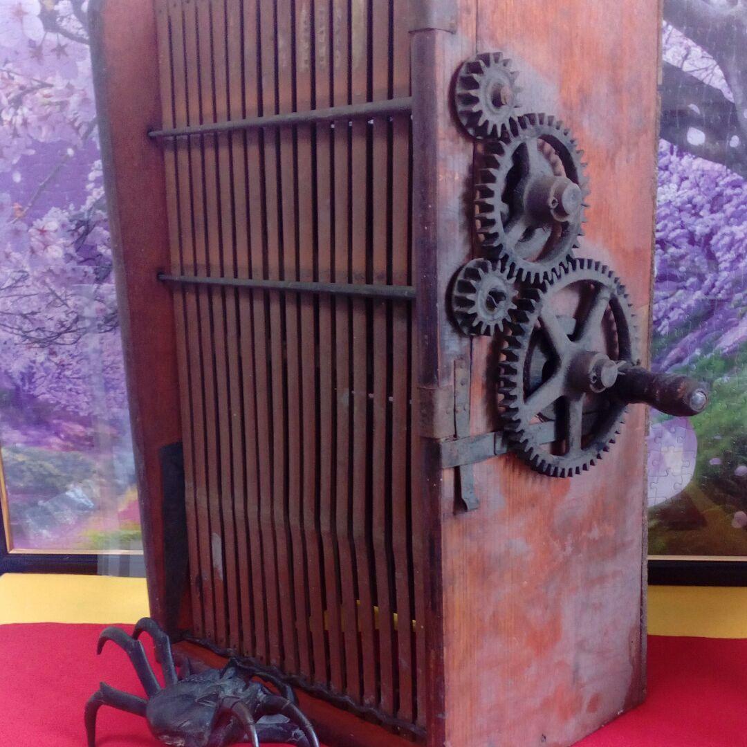 明治時代戦前養蚕業歴史資料級レア５５✕２９✕１９センチ毛羽取機産業遺物古民具飾り