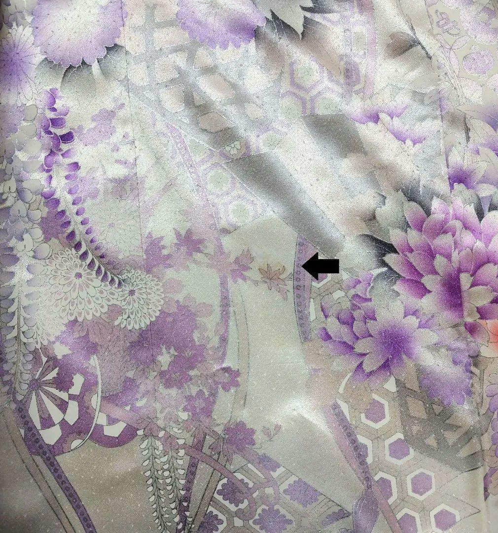 振袖フルセット(12点)・成人式・くすみ・豪華刺繍・銀彩加工・大輪牡丹・正絹