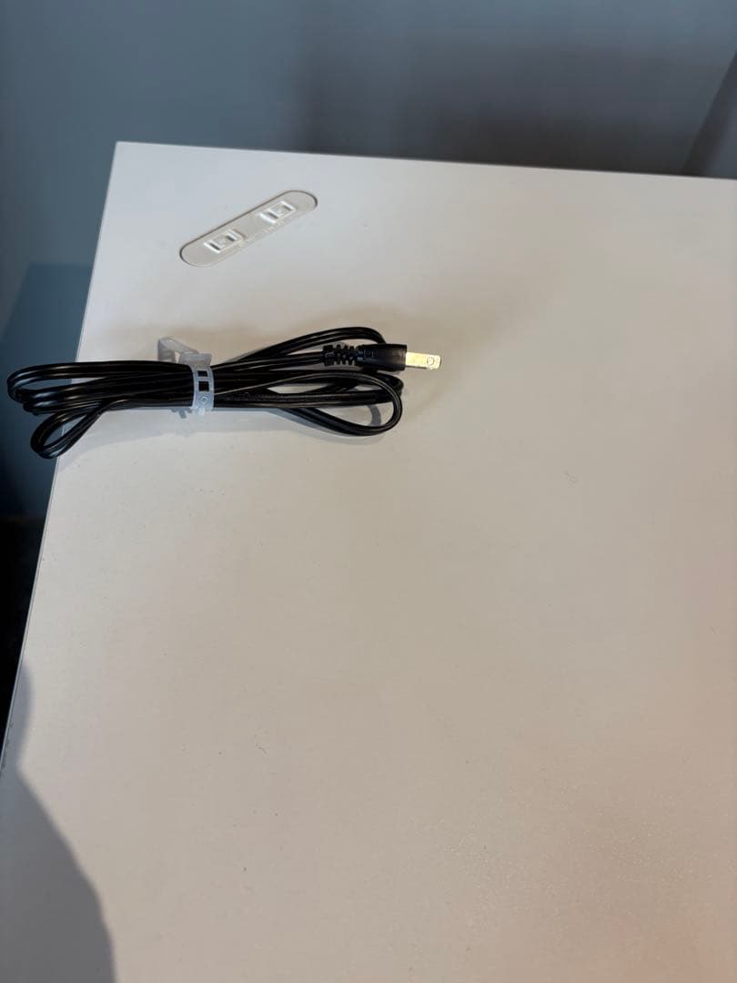 ト*モ様 L字ホワイトコーナーカウンターデスコンセント付き