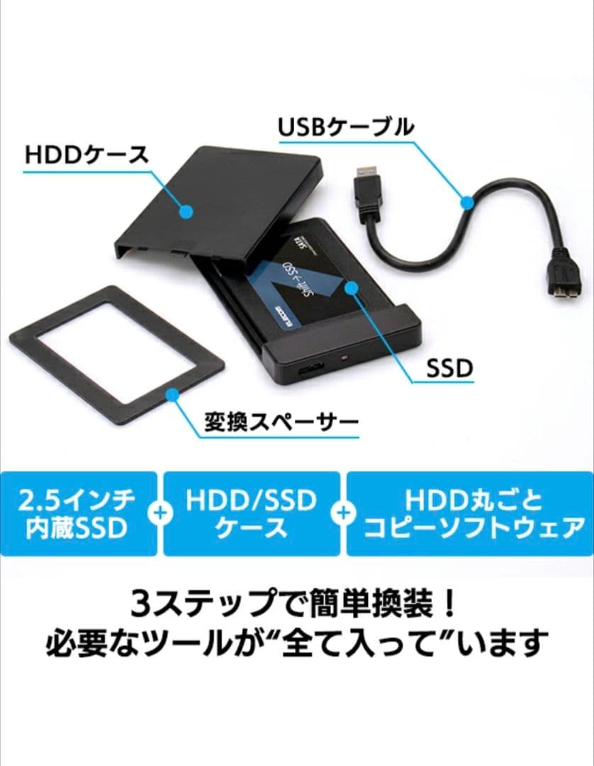 ロジテックダイレクト　SSD 換装 キット 480GB