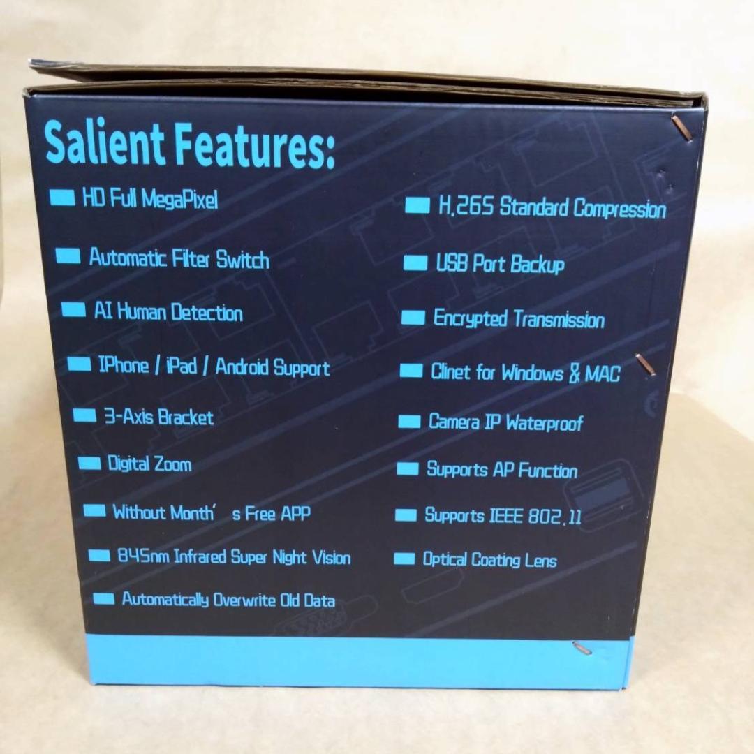 防犯カメラ ネットワークワイヤレスシステム 3K画素カメラ8台・録画機セット