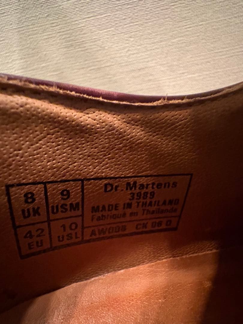 【美品】UK8 Dr.Martens 革靴 ウイングチップ ドレスシューズ