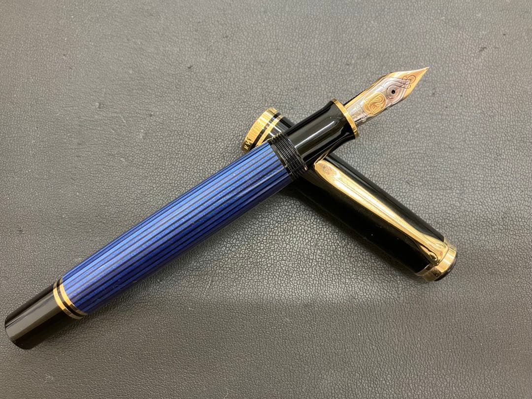 Pelikan 青黒万年筆 保証書付き