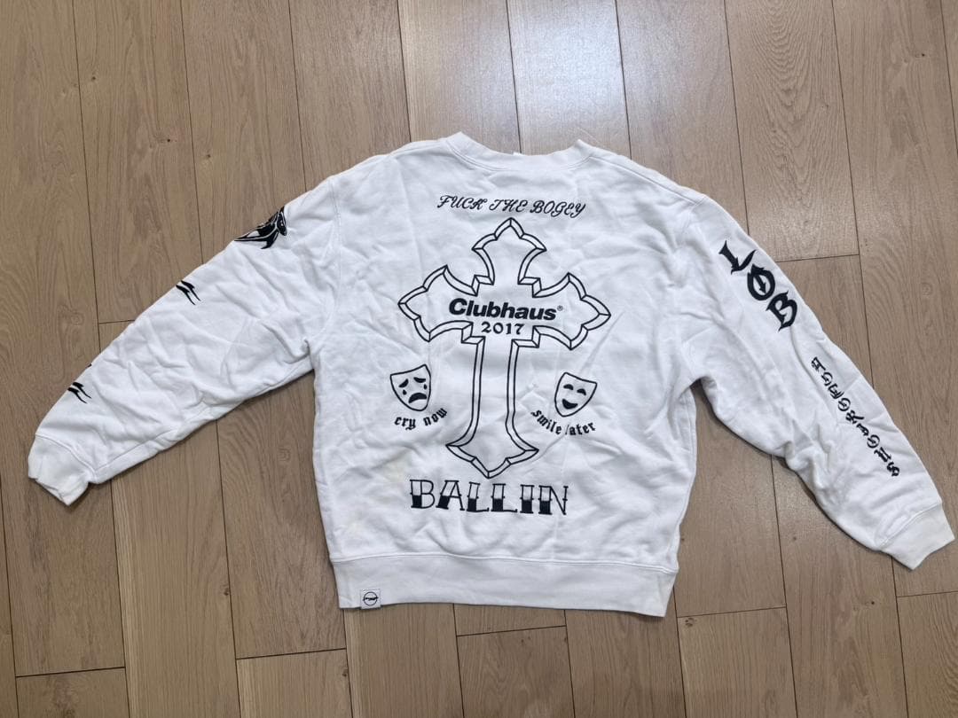 【超レア】Clubhaus 2pac tattoo クラブハウス スウェット M