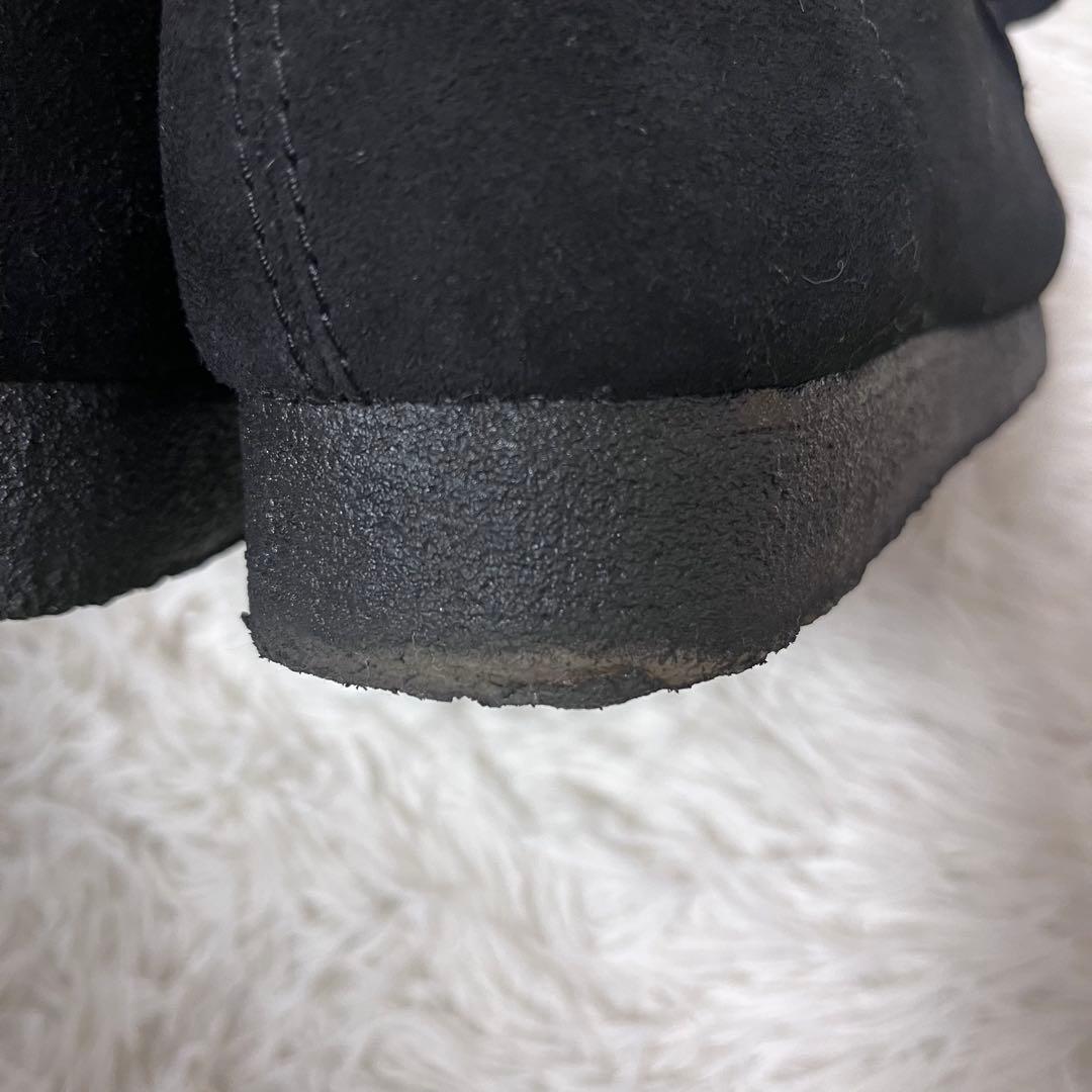 美品 クラークス US9 ワラビー モカシンシューズ スエード ブラック