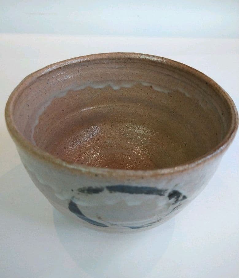 【茶道具】絵唐津茶碗　円相 西岡小十