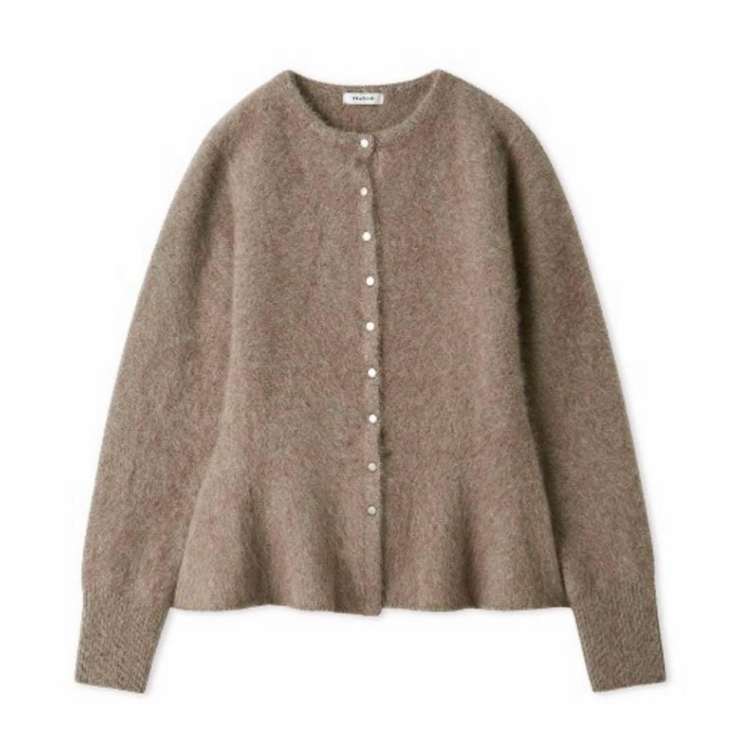 FRAY I.D FOXカシミアペプラムカーディガン モカ