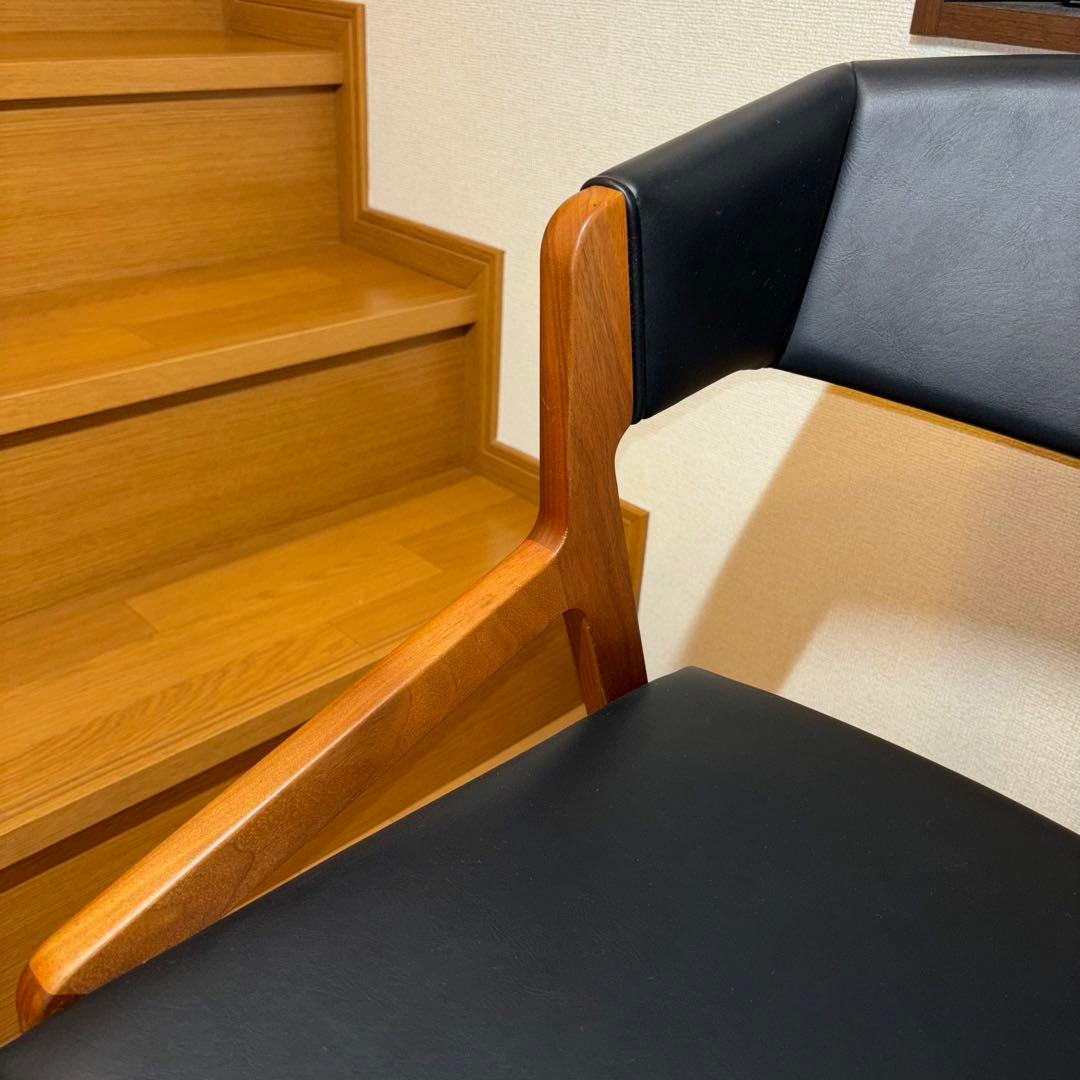 ①NAGANO INTERIOR ダイニングチェア DC-323 レザー 1脚