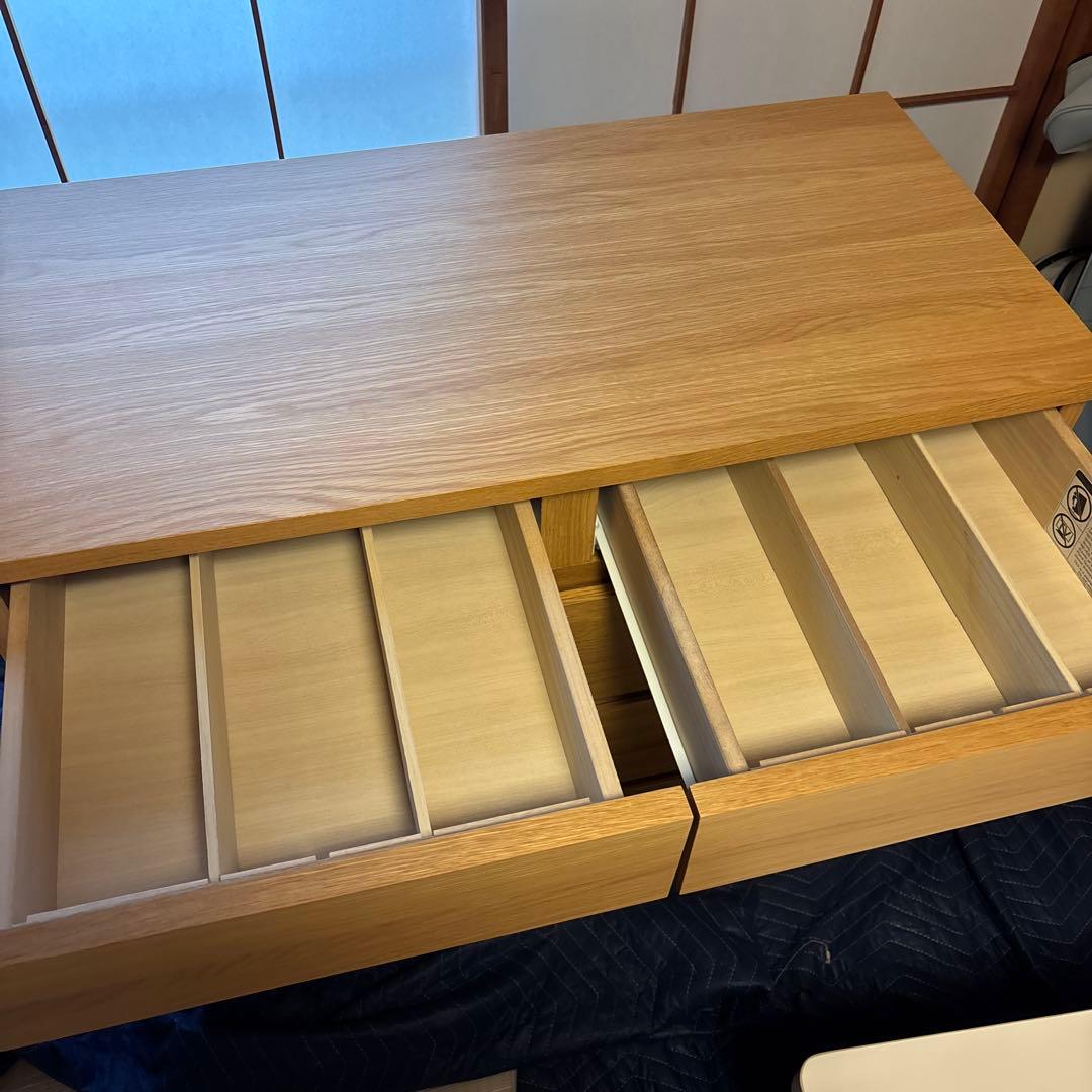 MUJI 無印良品 オーク材 木製チェスト　4段引出
