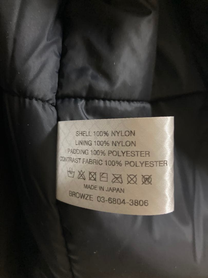 ENNOYスタイリスト私物 PADDED NYLON HOODIE 黒 Sサイズ