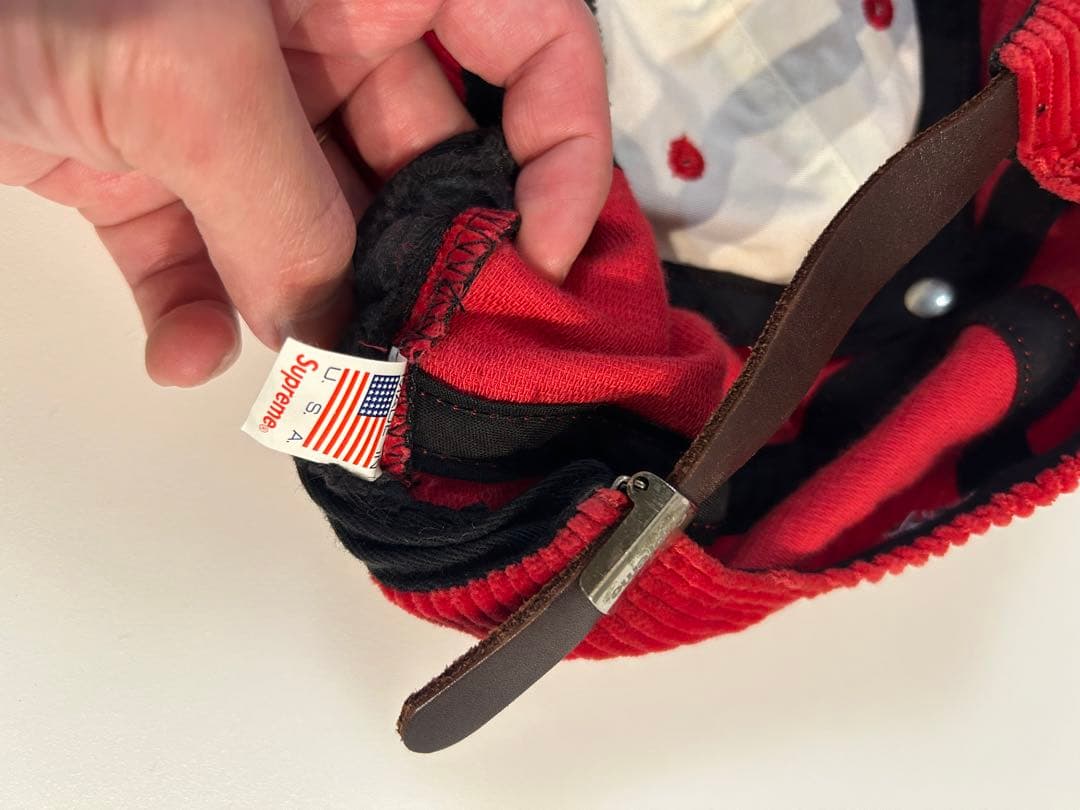 美品 Supreme Corduroy S Logo 6-Panel cap