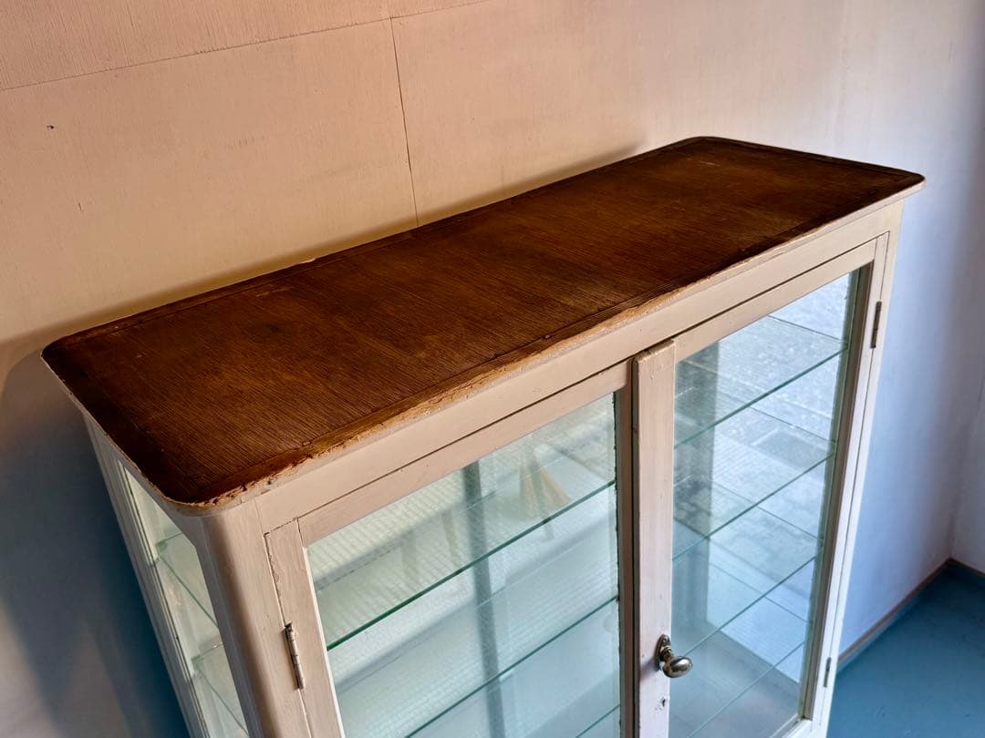 引取り限定 ケビント 医療棚 飾り棚 キャビネット 木製 ガラスショーケース