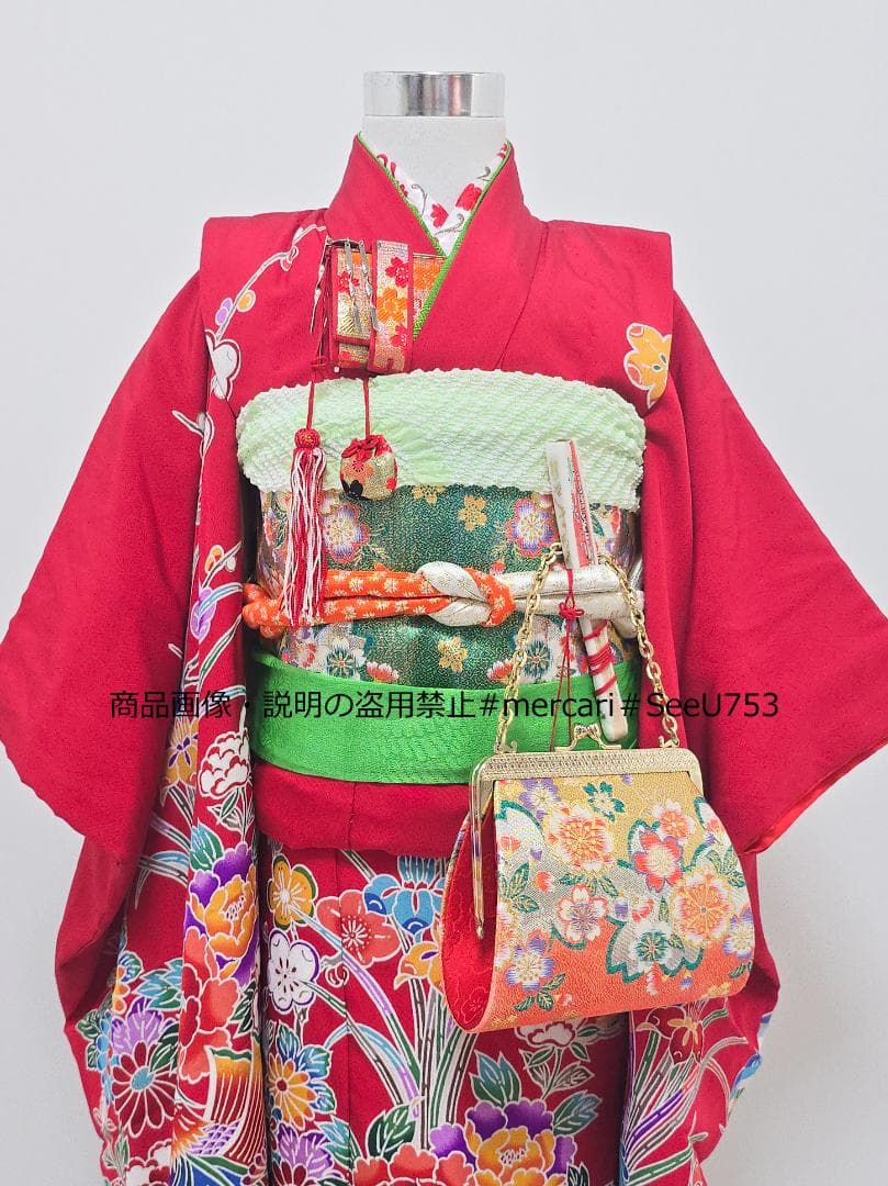 七五三　7歳　着物　セット　女の子 *c55