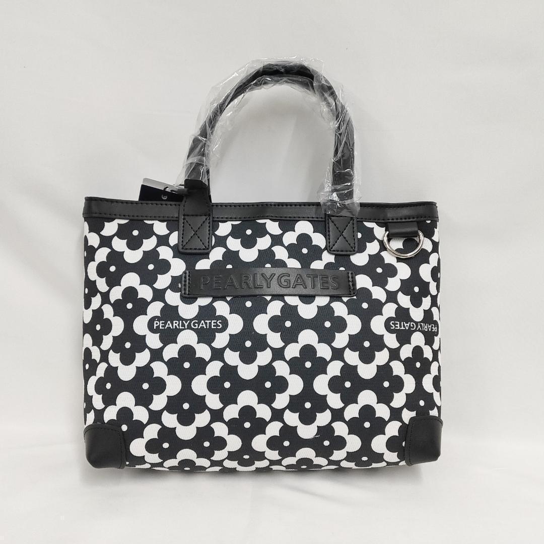 ○★新品未使用 パーリーゲイツ 花柄カートバッグ コンパクトバッグ ブラック
