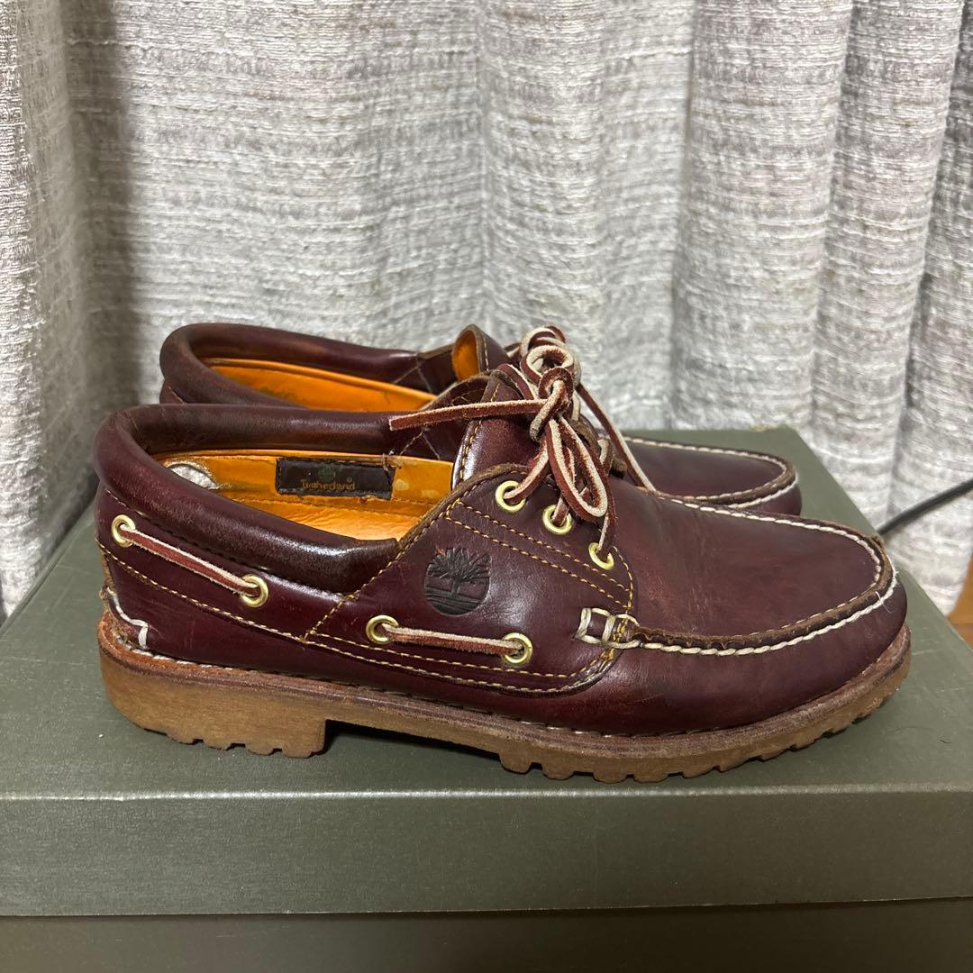 ティンバーランド モカシン　3eye バーガンディ