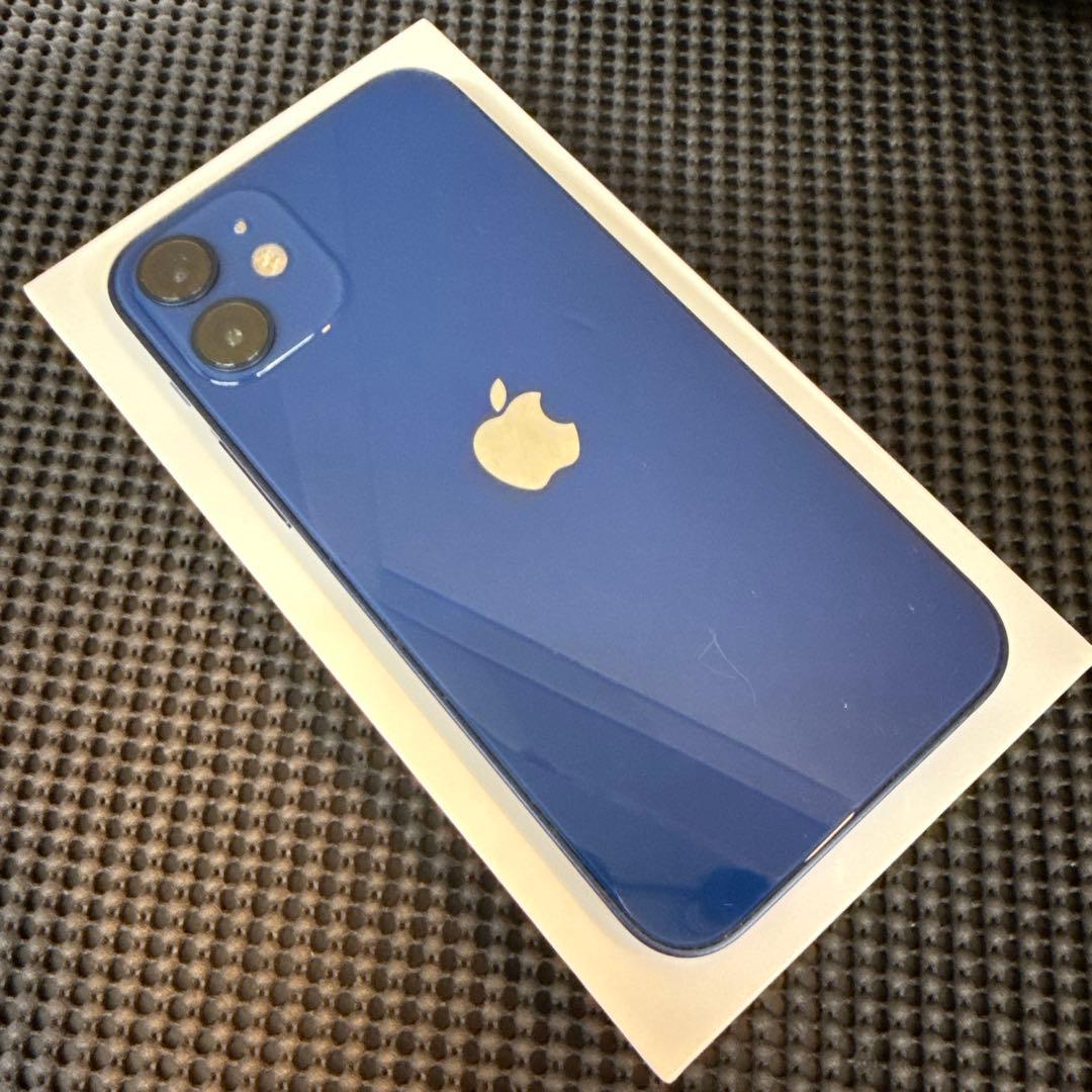 iPhone 12 mini ブルー 64GB 付属品完備 バッテリー新品交換済