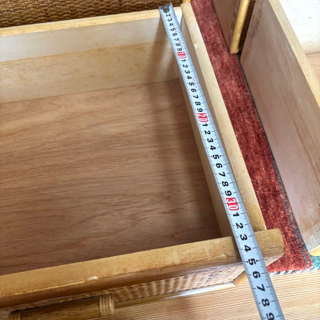 【良品】ヴィンテージ ラタン サイドボード チェスト 籘 vintage