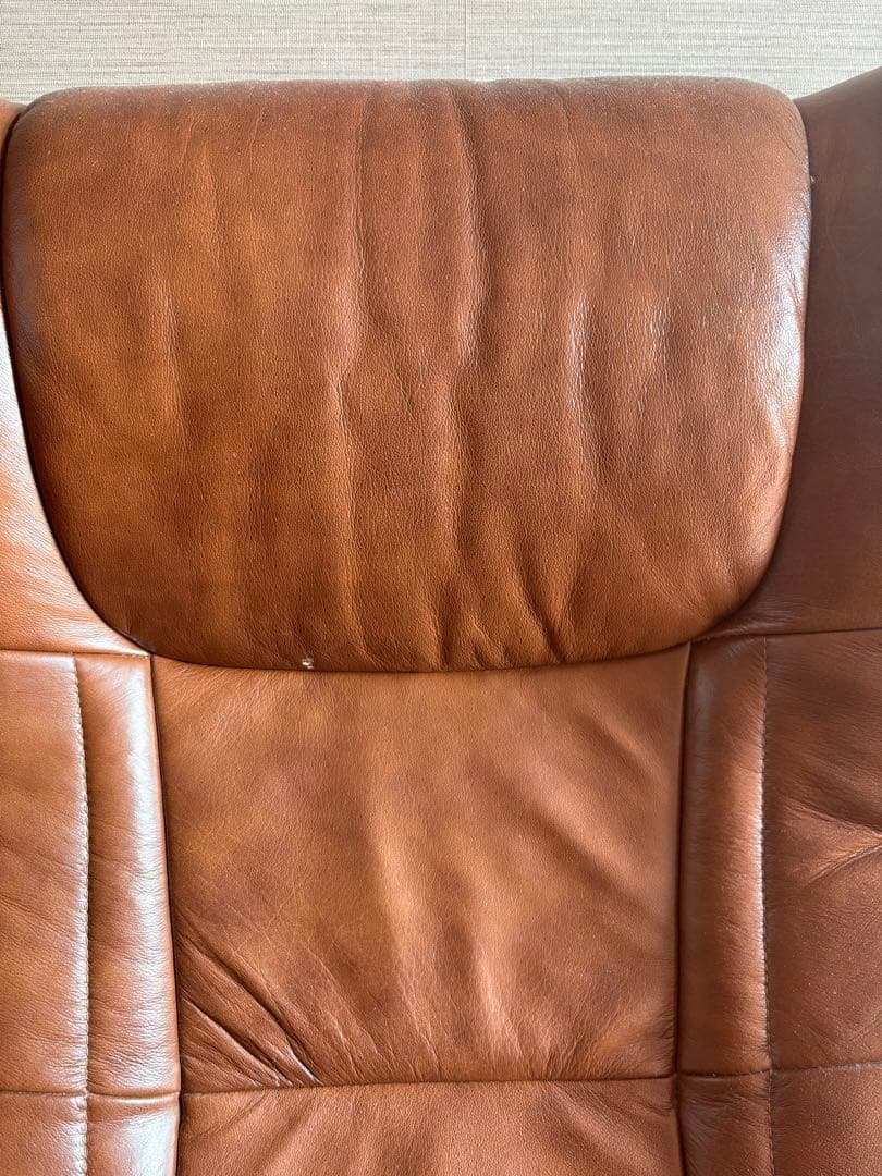 ★引取可能は3月末迄！　リクライニングソファ＋オットマン付１人用　サブテーブル付