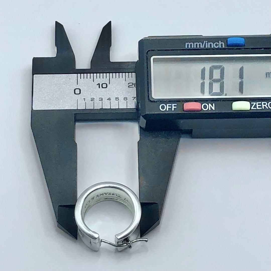 ティファニー ナロー フープ ピアス 1837 両耳 ワイド 美品 925