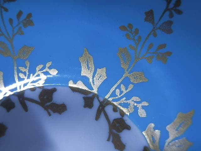 エインズレイ　アンテーク　ターコイズ　金枝葉　2段底 　置き場管理 001