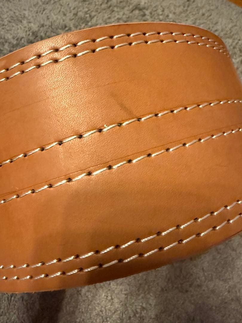 新品 アメリカンドリーム レザー トレーニングベルト Lサイズ