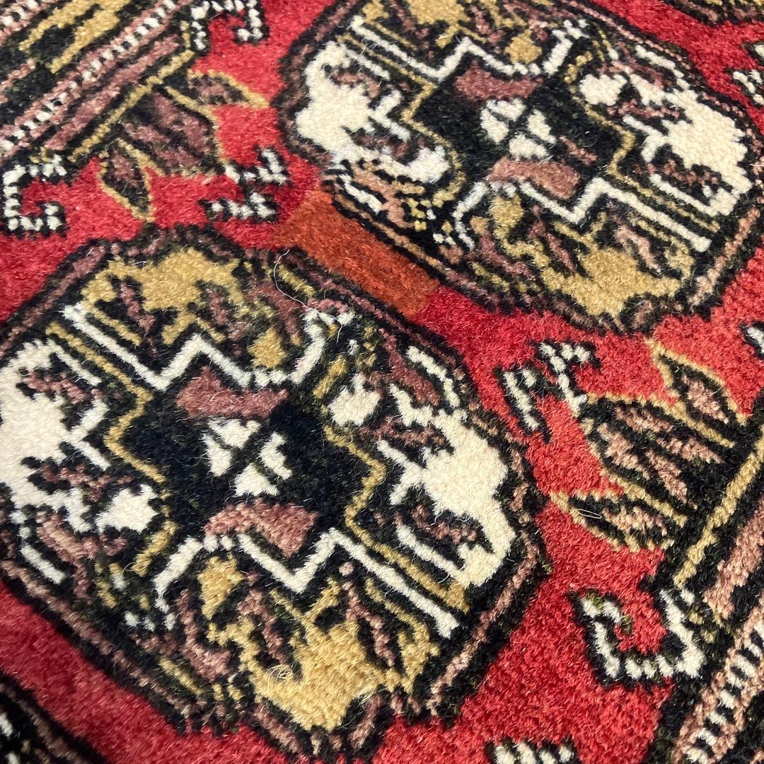 32cmx96ミニラグあがりかまちラグ　ヴィンテージ ラグパキスタン手織り絨毯