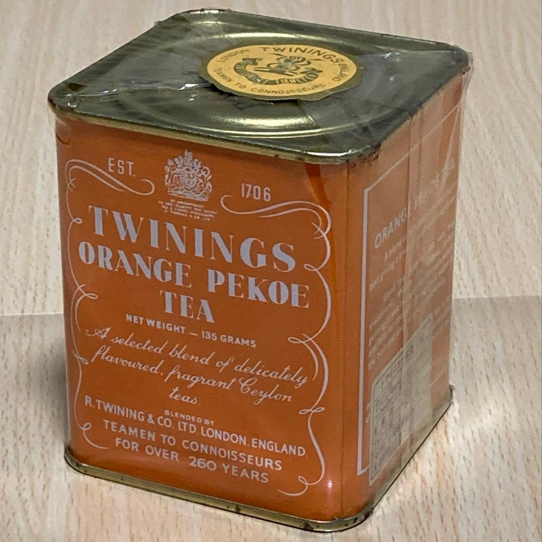 TWININGS 未開封 昭和レトロ紅茶缶/トワイニング オレンジペコ