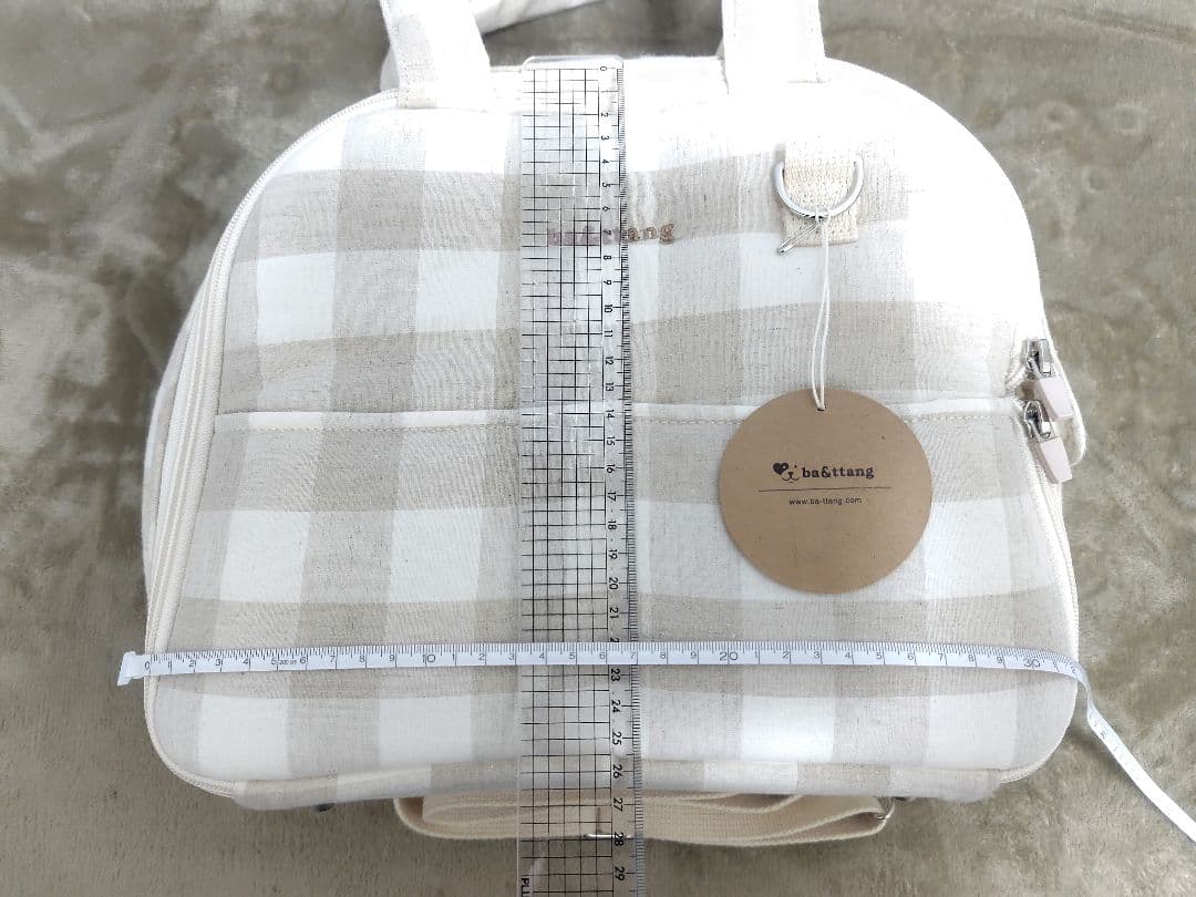 小型犬用　キャリーバッグ　ショルダー紐　セット　ベージュ　チェック　美品