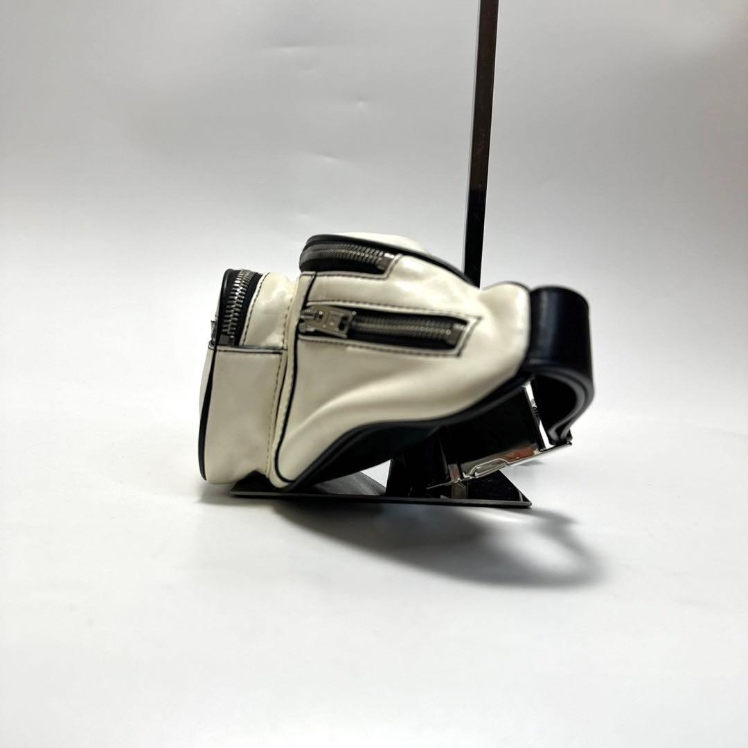 f82【極美品】アレキサンダーワン　ファニーパック　レザー　白　ボディバッグ.