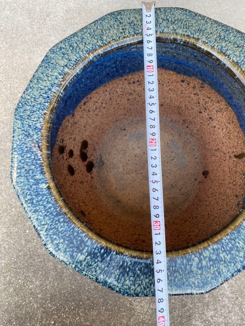火鉢　海鼠釉　メダカ鉢　水鉢　金魚鉢　睡蓮鉢　古民具　骨董