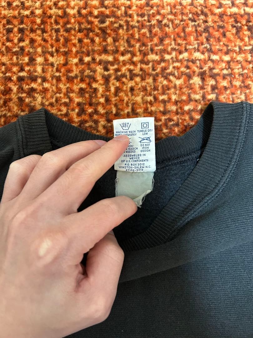 即購入可能❗️90s champion リバースウィーブ　ブラック　黒　無地　目無