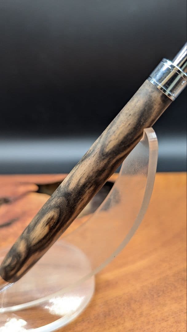 569 特上　黒柿　孔雀杢　木軸シャーペン　ボールペン　アウトレット