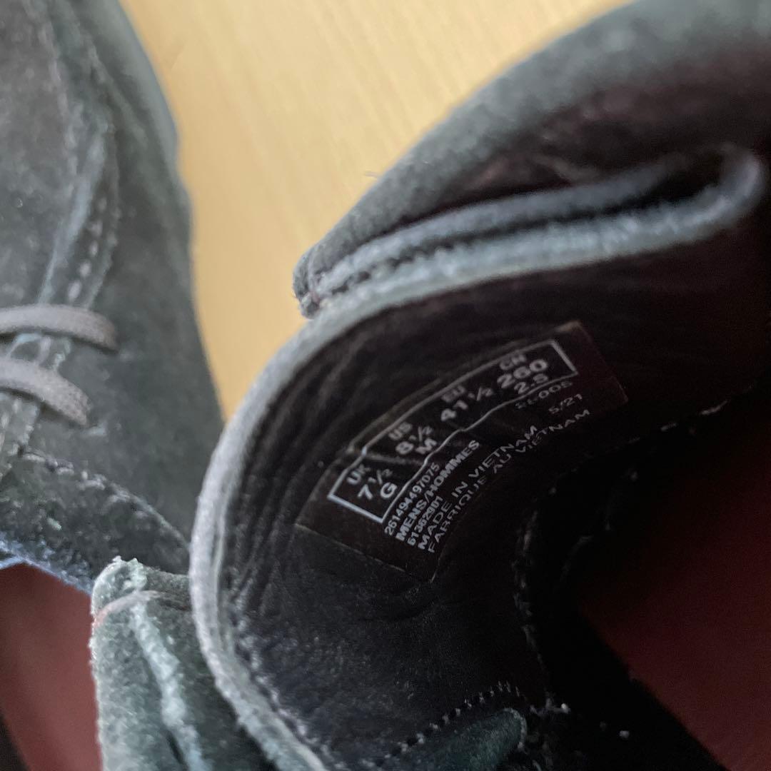【良品】Clarksクラークス　ワラビー　ゴアテックス　スエード　ブラック